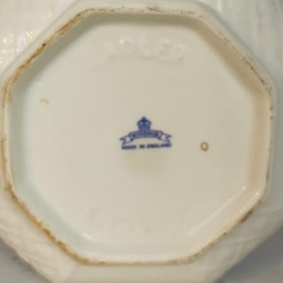 Vintage Sadler Windsor Pansy Tea Pot Lattice Trellis Embossed Floral Basketweave - Picture 8 of 9